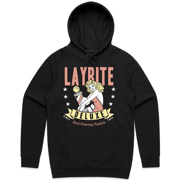 Layrite Liberty Pin Up Style Traditional Black Pullover Hoodie - Picture 1 of 5
